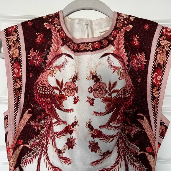 Zimmermann Red and White Mini Dress - Picture 5 of 8